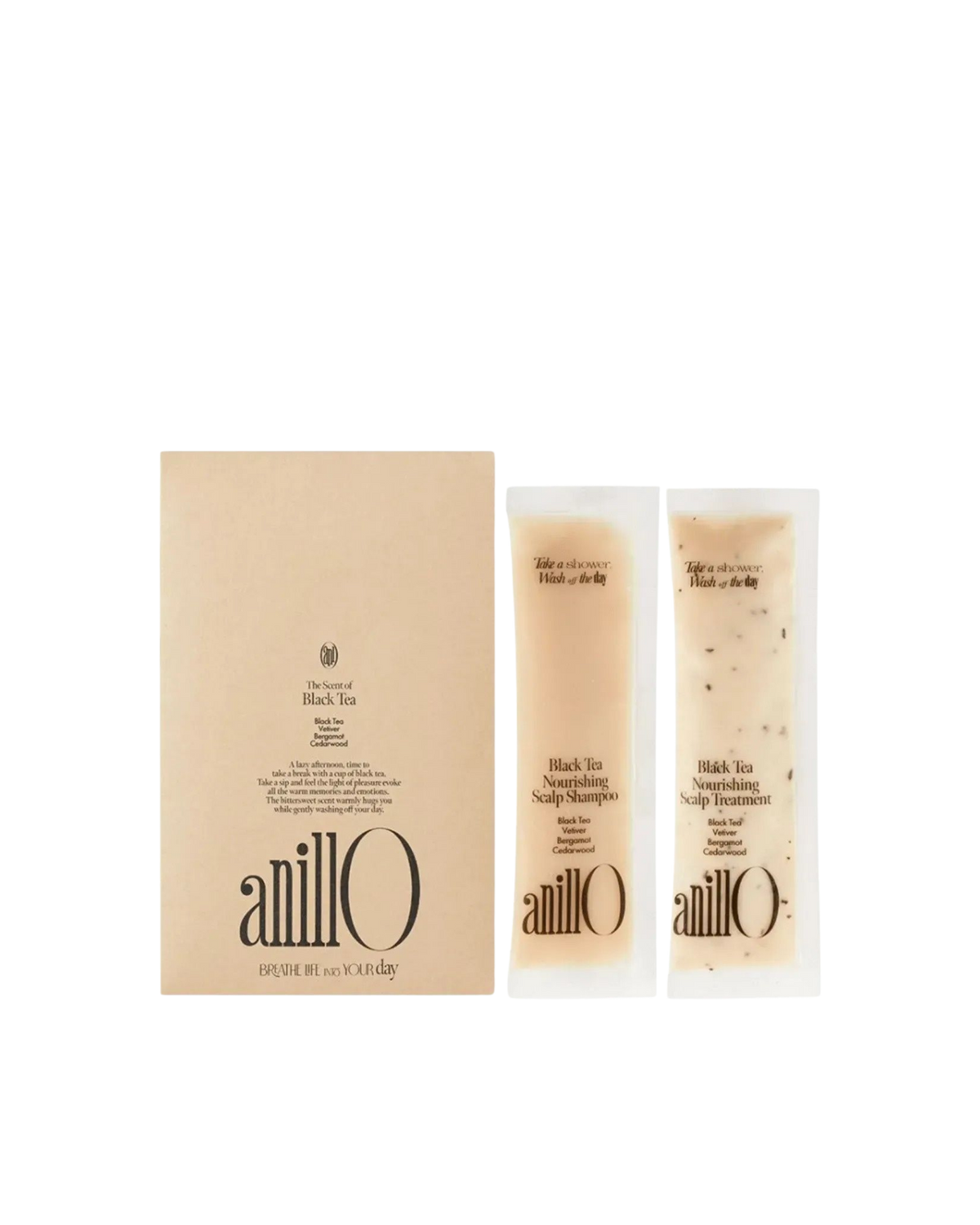 AnillO Black Tea Nourishing Kit (mėginukų rinkinys), 2 x 5g