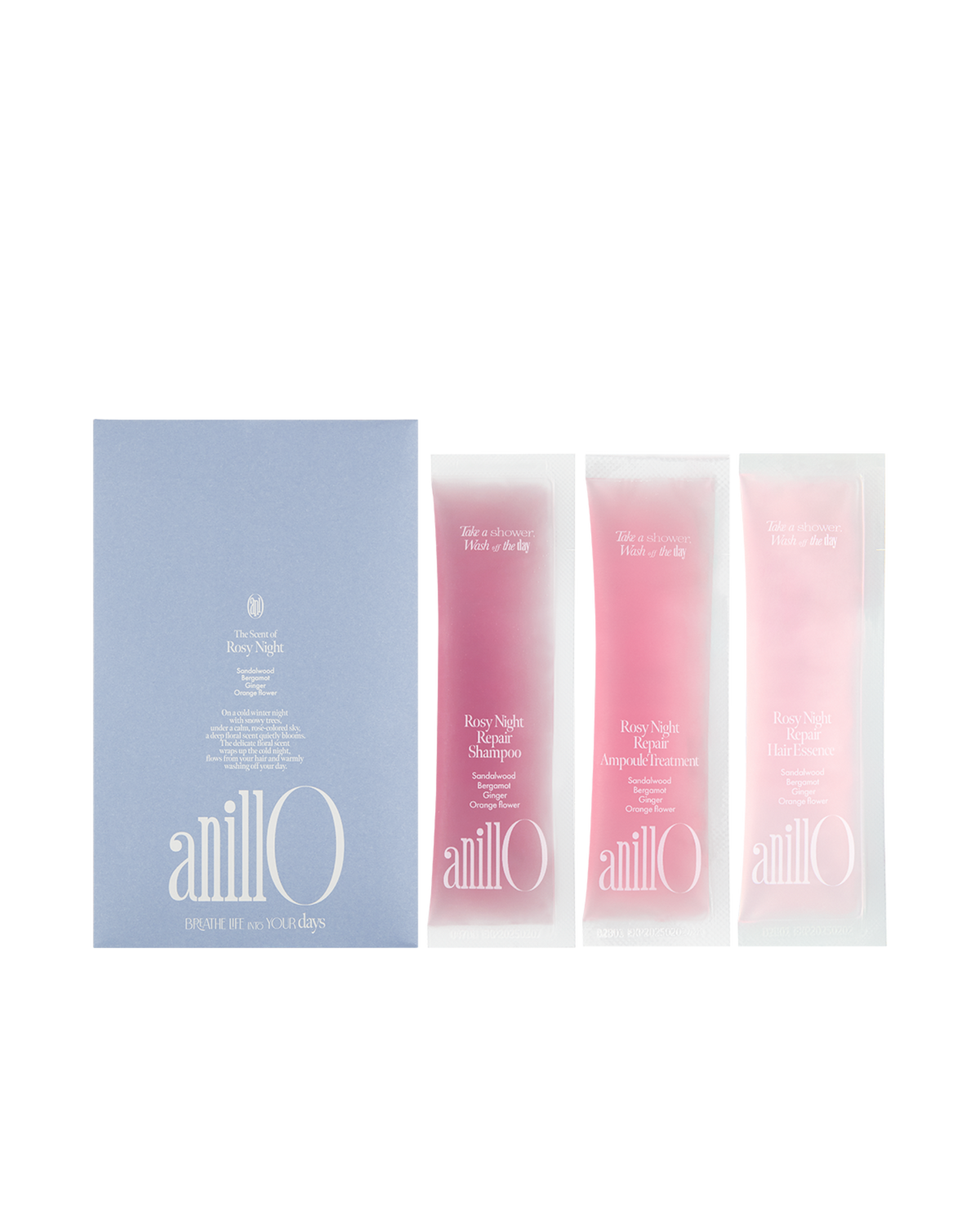 AnillO Rosy Night Repair Kit (mėginukų rinkinys) 3 x 5g