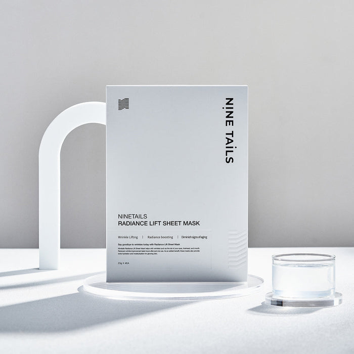 NINE TAILS Radiance Lift Sheet Mask intensyviai drėkinanti ir odos komfortą palaikanti lakštinė veido kaukė, 23 g (1 vnt.)