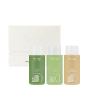 AnillO Lime Sunday & Amber528 Travel Shower Kit – kelioninis plaukų ir kūno priežiūros rinkinys