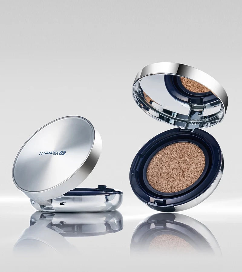 CUSKIN makiažo pagrindas-kušonas su pusiau matiniu finišu SPF50+ PA++++, 15g + 15g