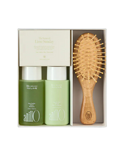 AnillO Lime Sunday Refresh Hair & Brush Set – plaukų priežiūros rinkinys su šepečiu