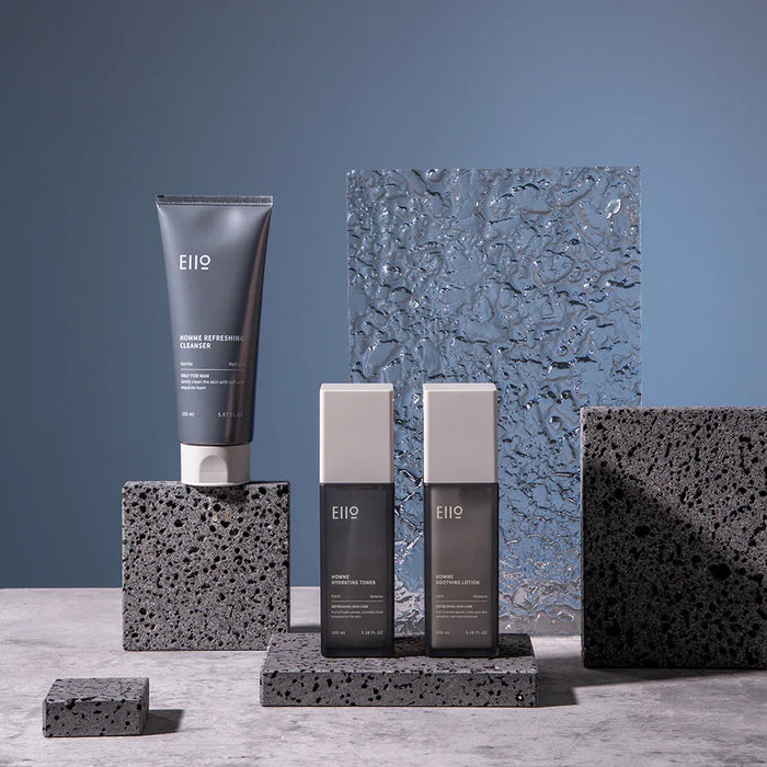 EIIO veido priežiūros rinkinys vyrams: prausiklis 150ml + tonikas 100ml + emulsija 100ml