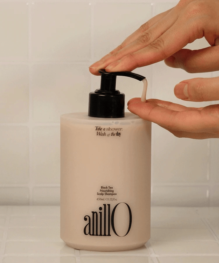 AnillO Black Tea Nourishing Scalp Shampoo – maitinantis šampūnas, 450ml