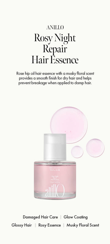 AnillO Rosy Night Repair plaukų esencija pažeistiems plaukams, 50ml
