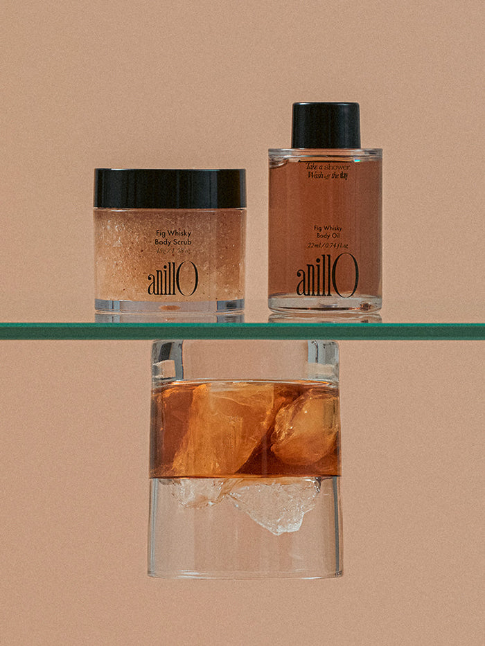 AnillO Fig Whisky Discovery Body Set – kūno priežiūros rinkinys, 45g+22ml