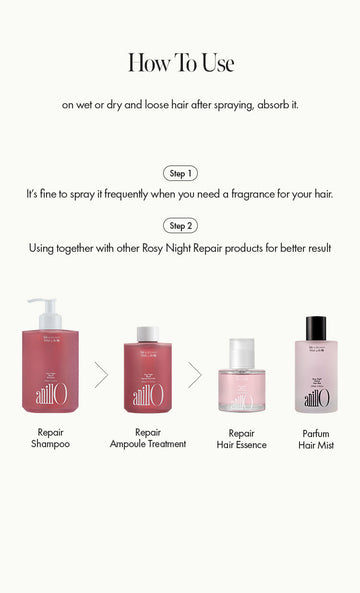 AnillO Rosy Night Parfum Hair Mist - parfumuota plaukų dulksna, 100ml