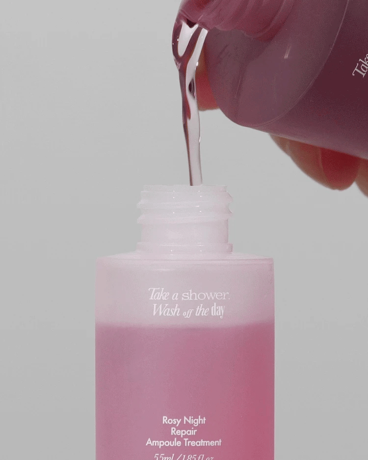 AnillO Rosy Night & Shower Time Travel Shower Kit – kelioninis kūno ir plaukų priežiūros rinkinys
