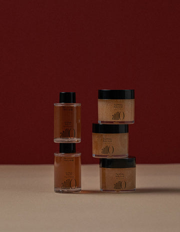 AnillO Fig Whisky Discovery Body Set – kūno priežiūros rinkinys, 45g+22ml