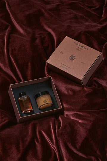 AnillO Fig Whisky Discovery Body Set – kūno priežiūros rinkinys, 45g+22ml